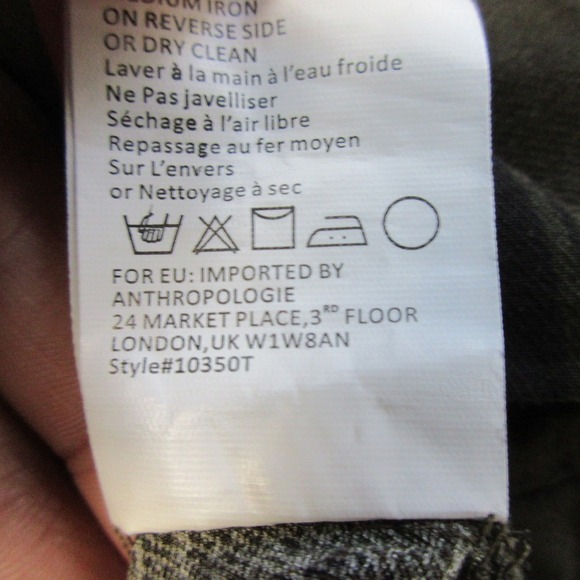 Anthropologie TINY Women's Striped Pants Olive Green Boho Hippie Trousers 260 - Picture 13 of 14